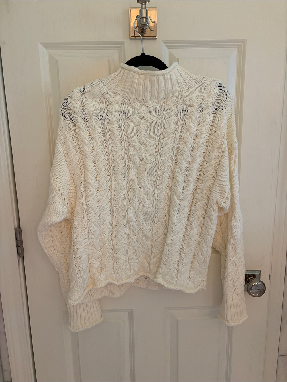 JCrew 2025 Roll neck Cable knit Sweater- IVORY